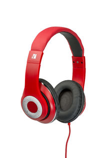 Verbatim's Over-Ear Stereo Headset - Red Headphones - Ideal for Office, Education, Business, SME, Suitable for PC, Laptop, Desktop
