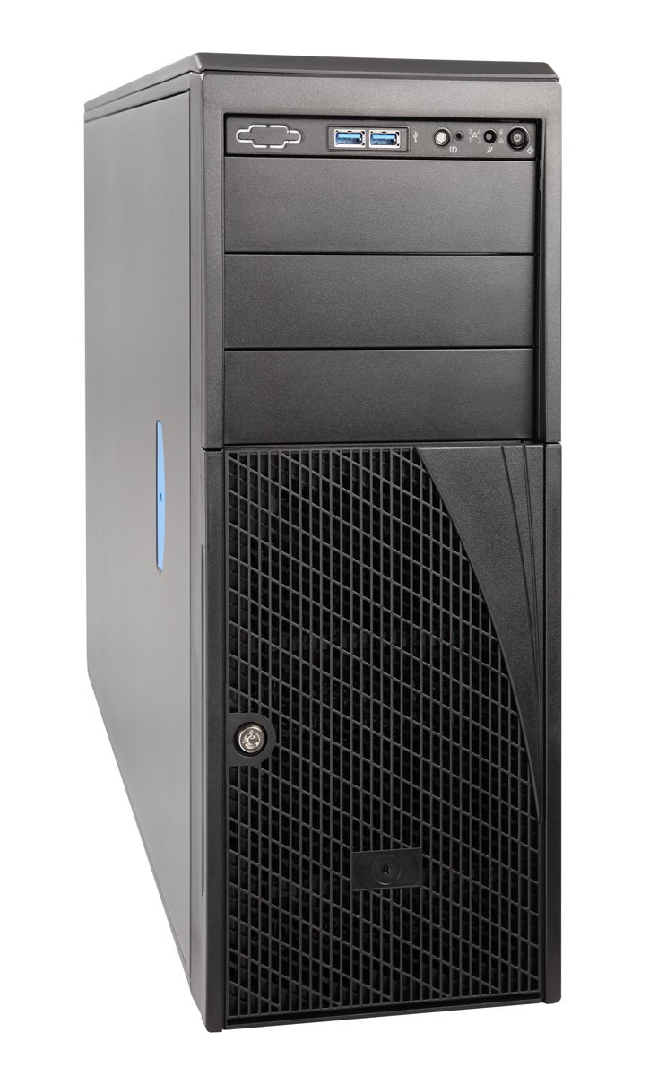 Intel 4U Pedestal Server,  Intel Xeon Silver 4208 (1/2)  8 x 3.5' HDD Bays, 16 x DIMM SLOTS ,HW RAID, 2x 10GbE, 750W RPSU (2/2), RMM,, 3yr WTY