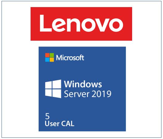 LENOVO Microsoft Windows Server 2019 Client Access License (5 User) ST50 / ST250 / SR250 / ST550 / SR530 / SR550 / SR650 / SR630