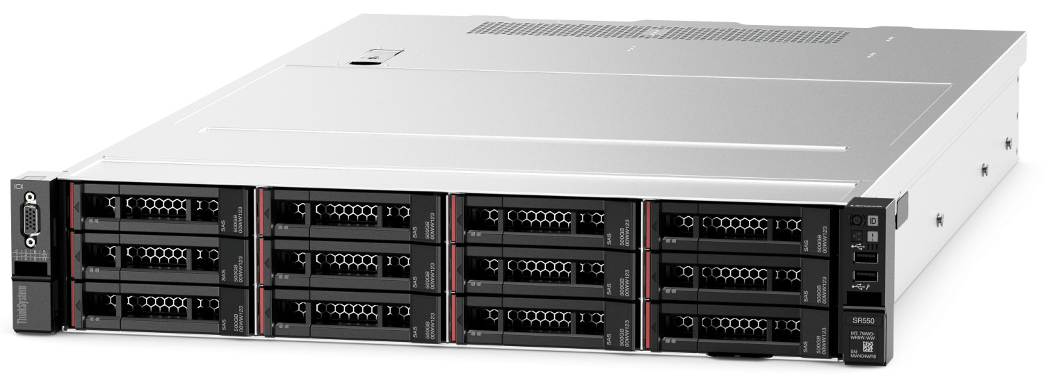 LENOVO ThinkSystem SR550 (1/2x Xeon Silver 4208 8C/16T 2.1GHz, 32GB (1/12) , 12/12 x LFF HS, 930-16i RAID, 2x 10GbE, XCC Ent, 1/2x 750W, 3 Yr Ltd Wty)