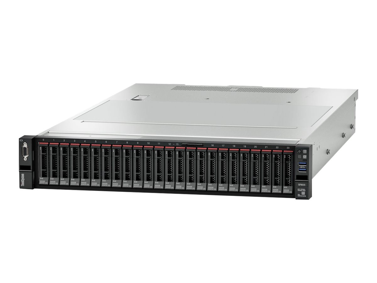 LENOVO ThinkSystem SR655 (1/1x AMD EPYC 7262 8C/16T 3.2GHz, 1/16x 16GB, 8/8x LFF HS, 930-8i 2GB RAID, 4x 1GbE, IPMI 2.0 , 1/2x 1100W, 3 Yr Ltd Wty)