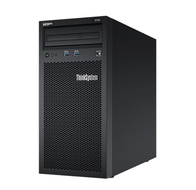 LENOVO ThinkSystem ST50 (1/1x Xeon E-2244G 4C/8T 3.5GHz, 1/4x 16GB, 4/4x LFF NHS, DVD-RW, Onboard SW RAID, 1x 1GbE, IAMT , 1/1x 250W, 1 Yr Ltd Wty)