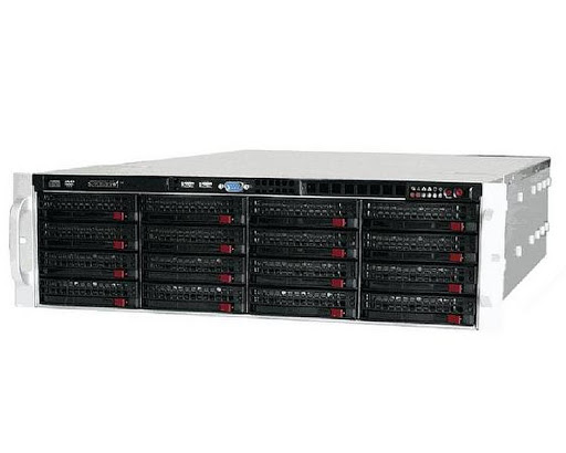Supermicro 3RU Rackmount Server Chassis,  16 x 3.5' Hotswap HDD, Direct Attached SAS2 Backplane , 800W Redundant Gold PSU