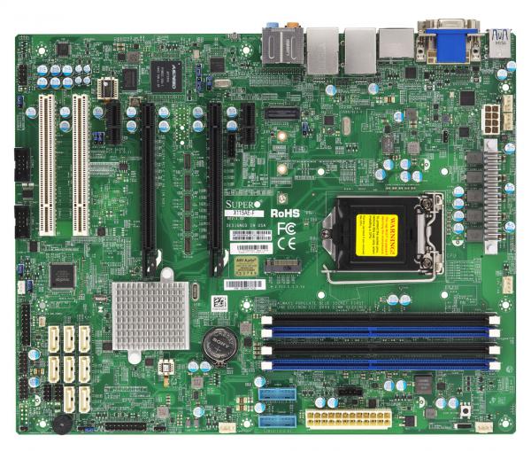 Supermicro X11SAE-F Server Motherboard, ATX, Intel C236, LGA 1151, E3-1200 v5/v6, 4x DDR4-2400MHz, 1x i219LM GBe Lan, 2x PCIe x16, 2x PCIe x12, M.2