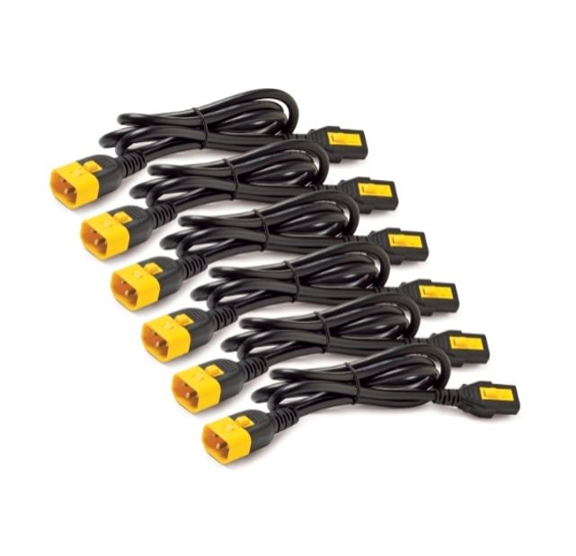 APC - Schneider Power Cord Kit (6 ea). Locking. C13 to C14. 1.8m, 10A, free up space and secure power, easy-to-use