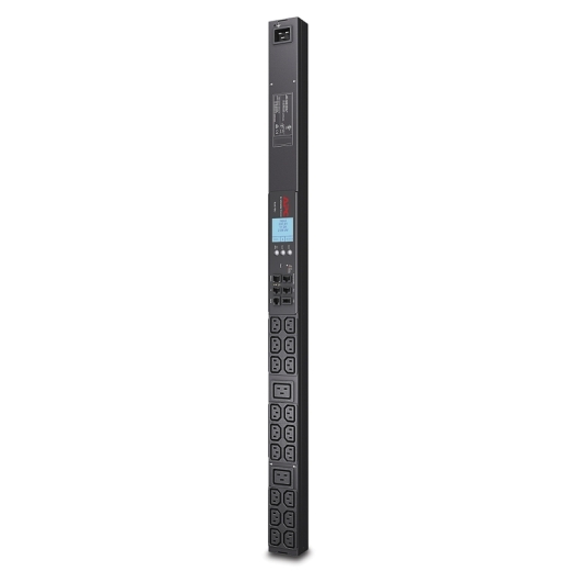 APC 16A Metered Vertical Rack PDU, ZeroU, for AR3103SP,AR3106SP, AR3357X674,  20A/208V, 16A/230V, (18) C13 & (2) C19, Power Distribution Strip, 2 Yr W