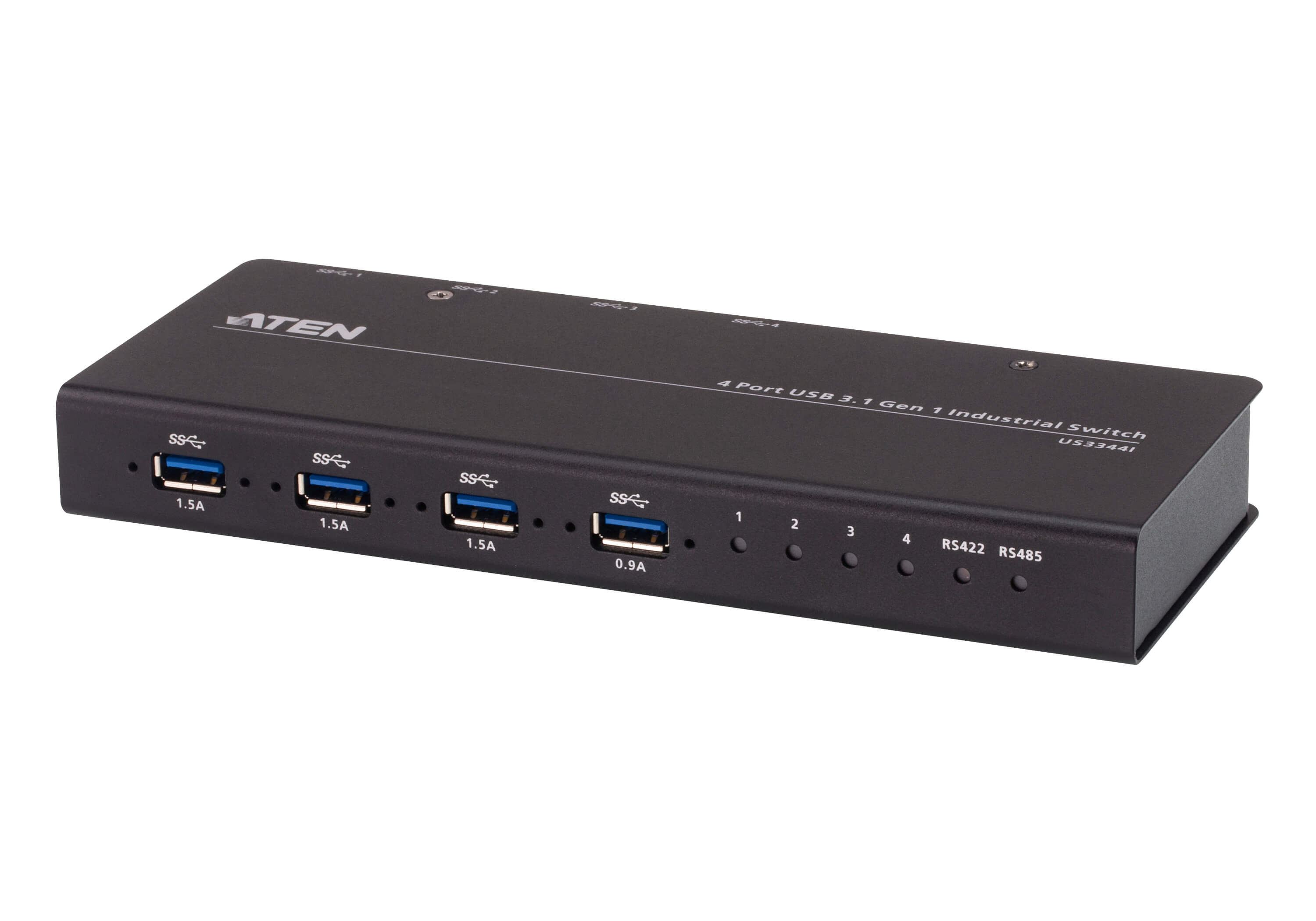 Aten Industrial Peripheral Switch 4x4 USB 3.1 Gen1, 4x Devices, 4x USB 3.1 Gen1 Ports, Remote Port Selector, Supports RS-422/RS485 Remote Controller