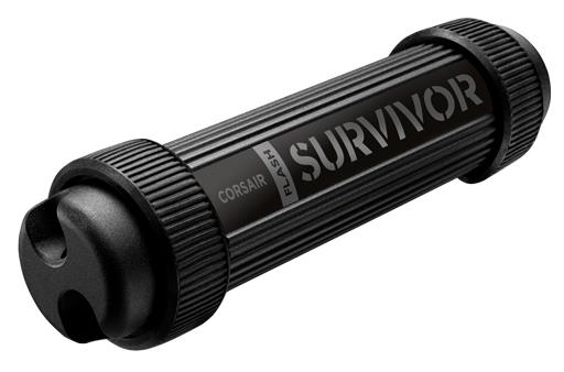 Corsair 64GB Survivor Stealth USB3.0 Flash Drive Aluminum Military Style Design Rugged Waterproof to 200m Vibration & Sock Resistant Windows Mac Linux