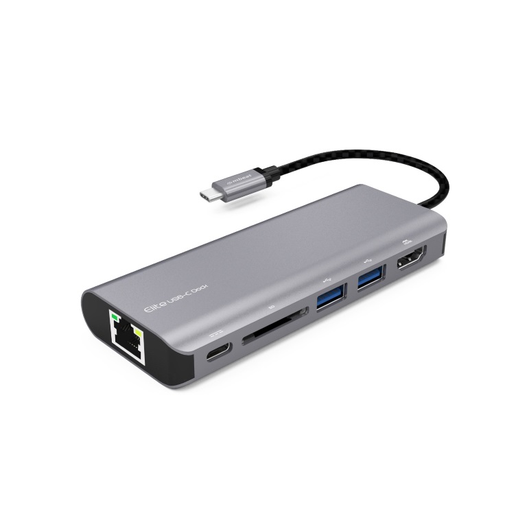 mbeat®  'Elite' USB Type-C Multifunction Dock - USB-C/4k HDMI/LAN/Card Reader/Aluminum Casing/Compatible with MAC/Desktop PC Notebook Laptop Devices