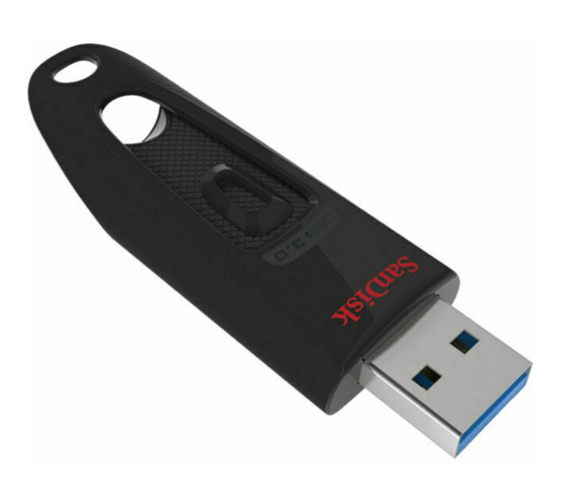 SanDisk Ultra 32GB USB3.0 Flash Drive ~130MB/s Memory Stick Thumb Key Lightweight SecureAccess Password-Protected Retail 5yr BLACK
