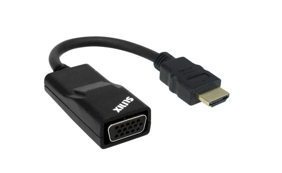 Sunix HDMI to VGA Adapter; Compliant with HDMI 1.4b; Output Resolution 1920x1200, HDTV Resolution 1080P(LS)