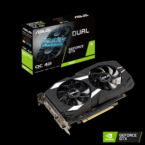 Asus nVidia DUAL-GTX1650-O4G GeForce GTX 1650 OC Edition 4G GDDR5 1x DVI-D/1x HDMI/1x DP