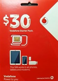 Vodafone $30 Sim