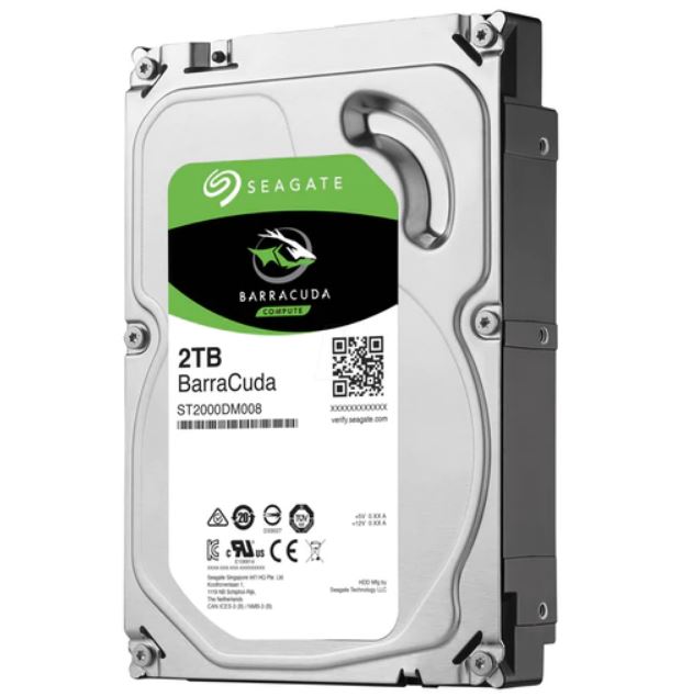 Seagate 2TB 3.5' Barracuda, 7200RPM SATA3 6Gb/s 256MB Cache HDD. ST2000DM008 2 Years Warranty