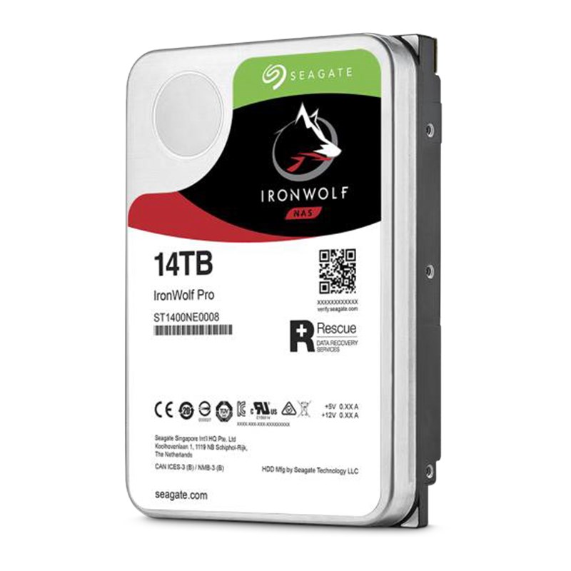 Seagate 14TB 3.5' IronWolf PRO SATA3 NAS 24x7 Performance 7200 RPM 256MB Cache HDD. (ST14000NE0008) 5 Years Warranty