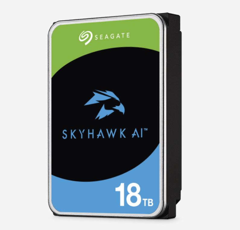 Seagate 18TB 3.5' SkyHawk AI Surveillance SATA HDD 256MB Cache, 7200RPM, 24x7 workload, DVR and NVR Systems