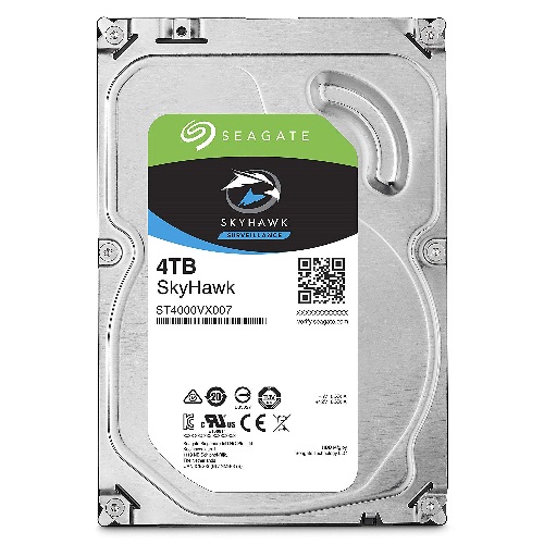 Seagate 4TB 3.5' SkyHawk 64MB SATA3 Surveillance Optimized, NVR Ready, ImagePerfect, RVS HDD (ST4000VX007) 1M MTBF, 3 Yrs Warranty (LS)