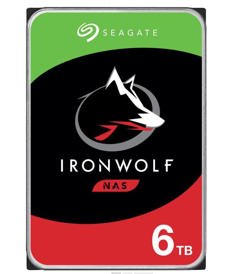 Seagate 6TB 3.5' IronWolf NAS 3.5' Hard Drive, SATA III, 5400RPM, 256MB Cache, NAS