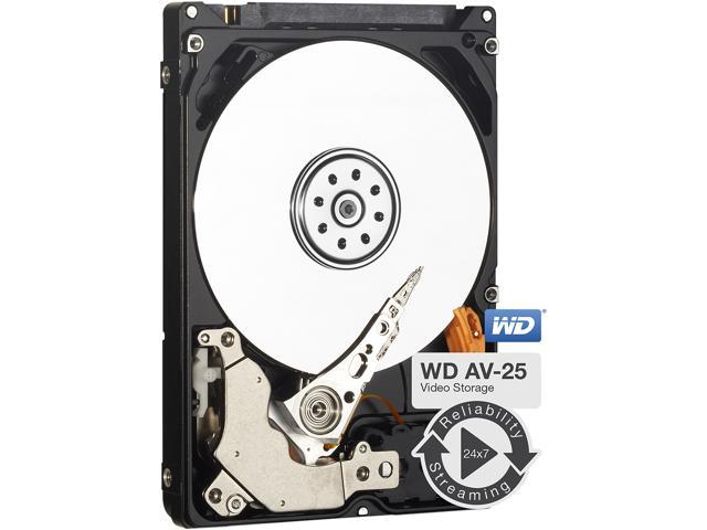 Western Digital WD AV-25 500GB 2.5' HDD SATA 5400RPM 16MB Cache 24x74 -40°C to 70°C 1M Hrs MTBF 3yrs Wty for DVR Set-Top Box Surveillance