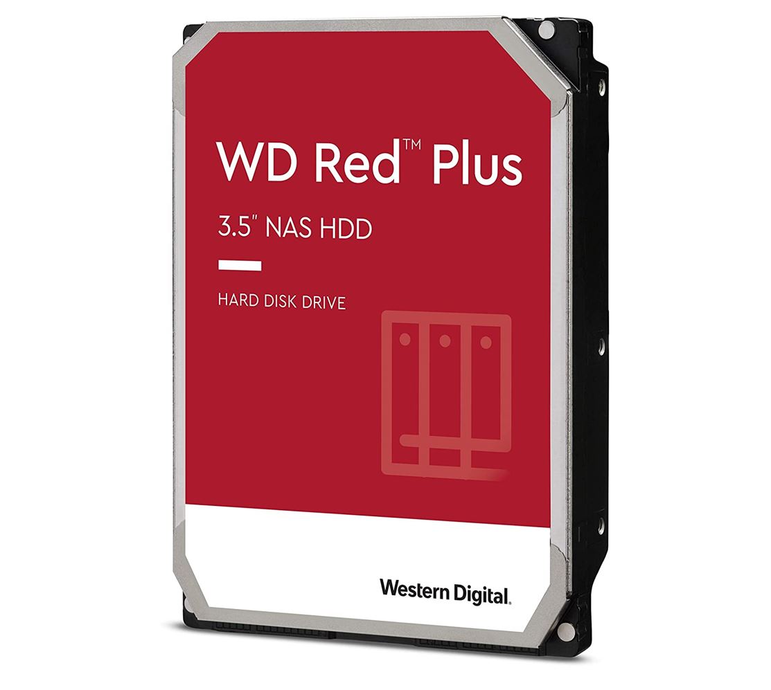 Western Digital WD Red Plus 1TB 3.5' NAS HDD SATA3 5400RPM 64MB Cache CMR 24x7 180TBW ~8-bays NASware 3.0 CMR Tech 3yrs wty