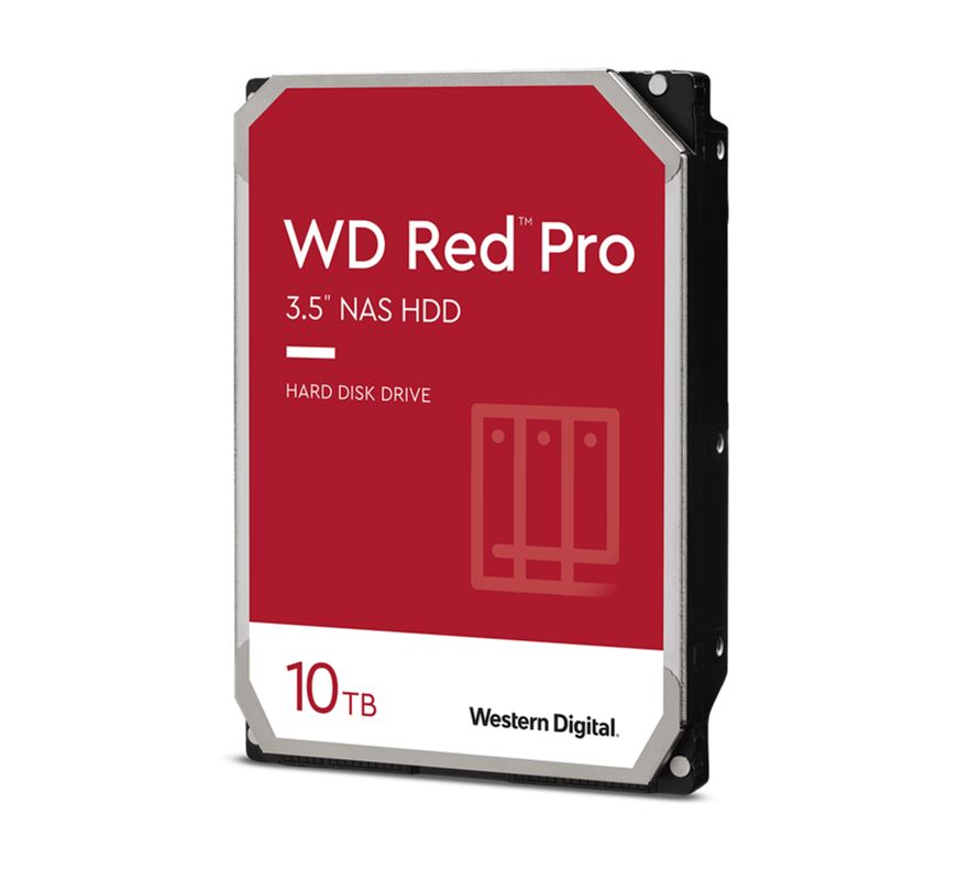Western Digital WD Red Pro 10TB 3.5' NAS HDD SATA3 7200RPM 256MB Cache 24x7 300TBW ~24-bays NASware 3.0 CMR Tech 5yrs wty ~WD100EFBX