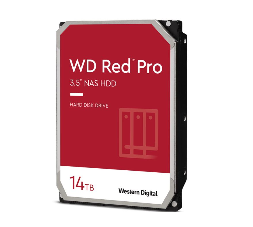 Western Digital WD Red Pro 14TB 3.5' NAS HDD SATA3 7200RPM 512MB Cache 24x7 300TBW ~24-bays NASware 3.0 CMR Tech 5yrs wty