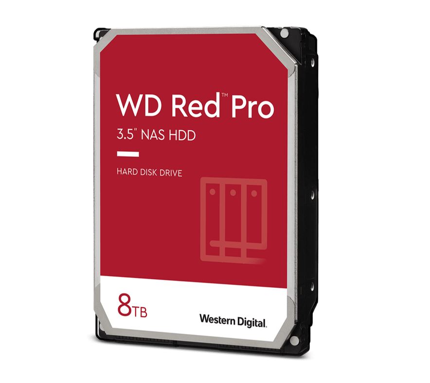 Western Digital WD Red Pro 8TB 3.5' NAS HDD SATA3 7200RPM 256MB Cache 24x7 300TBW ~24-bays NASware 3.0 CMR Tech 5yrs wty