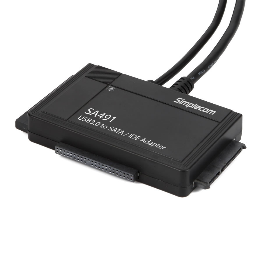 Simplecom SA491 3-IN-1 USB 3.0 TO 2.5', 3.5' & 5.25' SATA/IDE Adapter with Power Supply(LS)