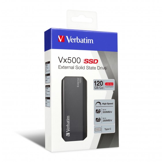 Verbatim Vx500 EXTERNAL SSD Drive 120GB USB3.1 *Clearance*