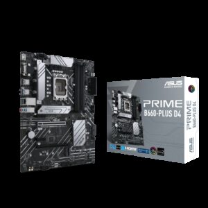 ASUS PRIME B660-PLUS D4 Intel LGA 1700 ATX Motherboard PCIe 4.0, 3xM.2, 2.5Gb Ethernet, DP, HDMI, D-Sub, USB-C, Aura Sync