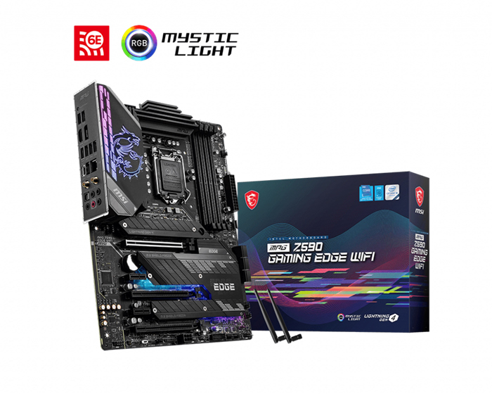 buy MSI MPG Z590 GAMING EDGE WIFI Intel ATX Motherboard, 4x DDR4 ~128GB, 3x PCI-E x16, 2x PCI-E x1, 6x SATAIII, RAID 0/1/5/10, 1x USB-C, (LS) online from our Melbourne shop