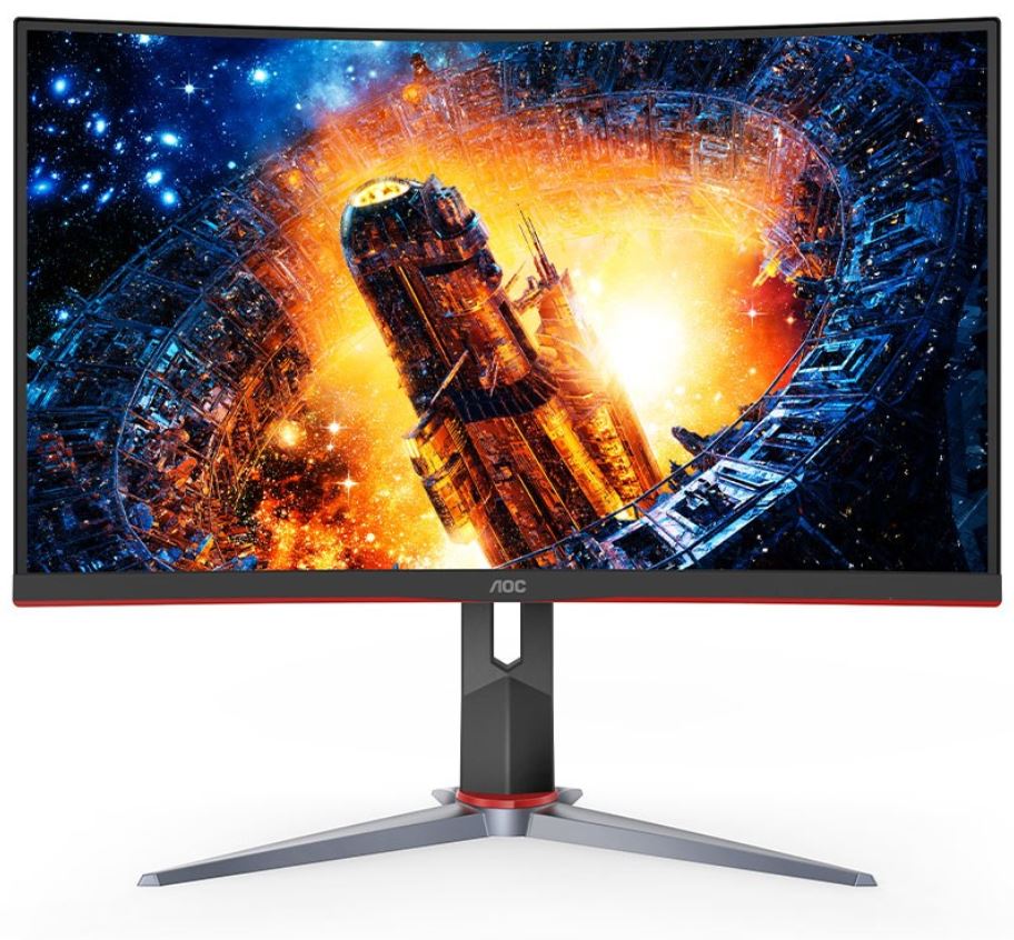 AOC 31.5" Curved 1ms 165Hz Full HD FreeSync Ultra Narrow Border Gaming Monitor - DP x 1, HDMI x 2, VGA x1. VESA100mm Low Blue