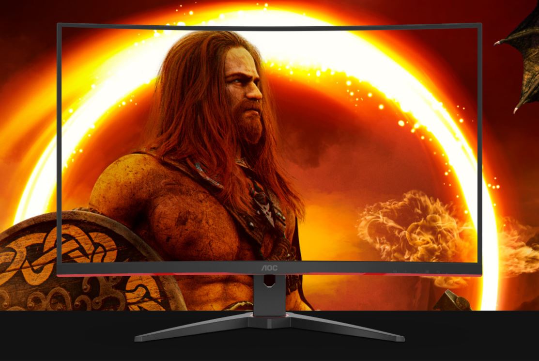 AOC 31.5" Curved 0.5ms 240Hz, FHD FreeSync Premium, Ultra Narrow Border Gamer"s Choice - DP x 1, HDMI x 2. VESA100mm Low Blue monitor