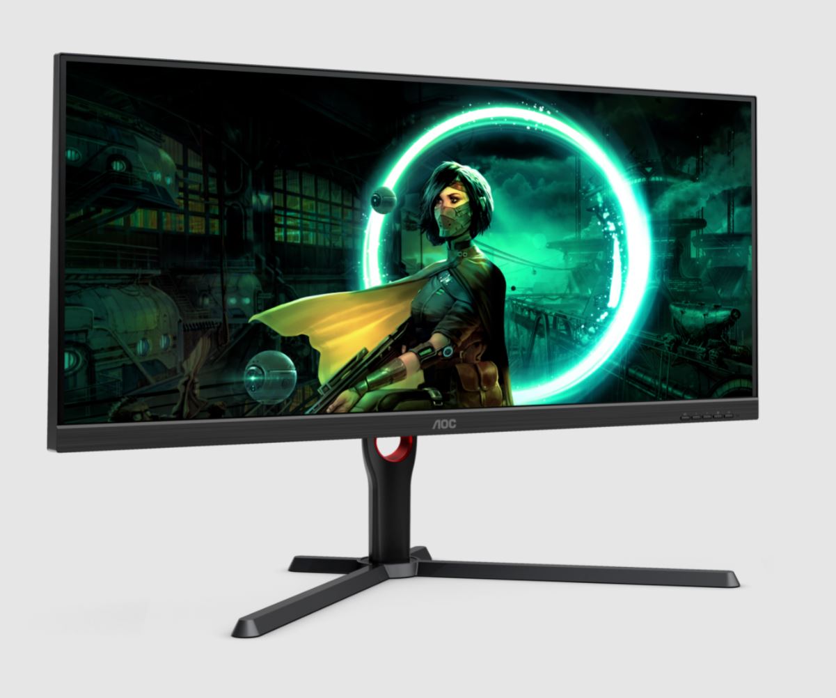 AOC 34" IPS, WQHD (21:9) 3440X1440,1ms,144Hz, HDR ready , 300nits,2H2DP, HAS, USB 3.2 Gen1 X4, Height Adjustable Stand, HDMI 2.2, VESA 100X100mm