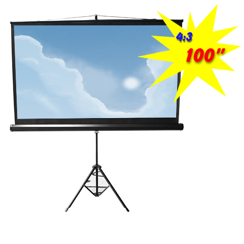 Brateck Standard Portable Tripod Projection Screen -100 " 4:3 Viewing Size(WxH): 200 x150cm