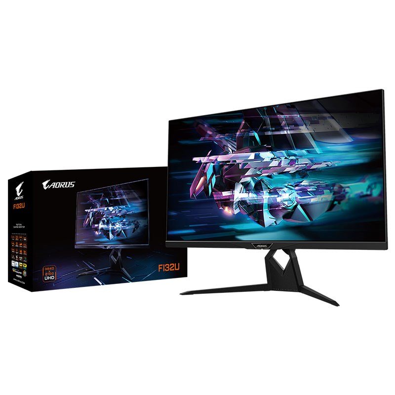 Gigabyte AORUS FI32U Gaming Monitor, 31.5" SS IPS, UHD (3840 x 2160), 144Hz, HDR400, 1ms GTG, 1ms MPRT, 2x HDMI 2.1, 1x DP 1.4, 2x USB 3.0, 1x USB-C