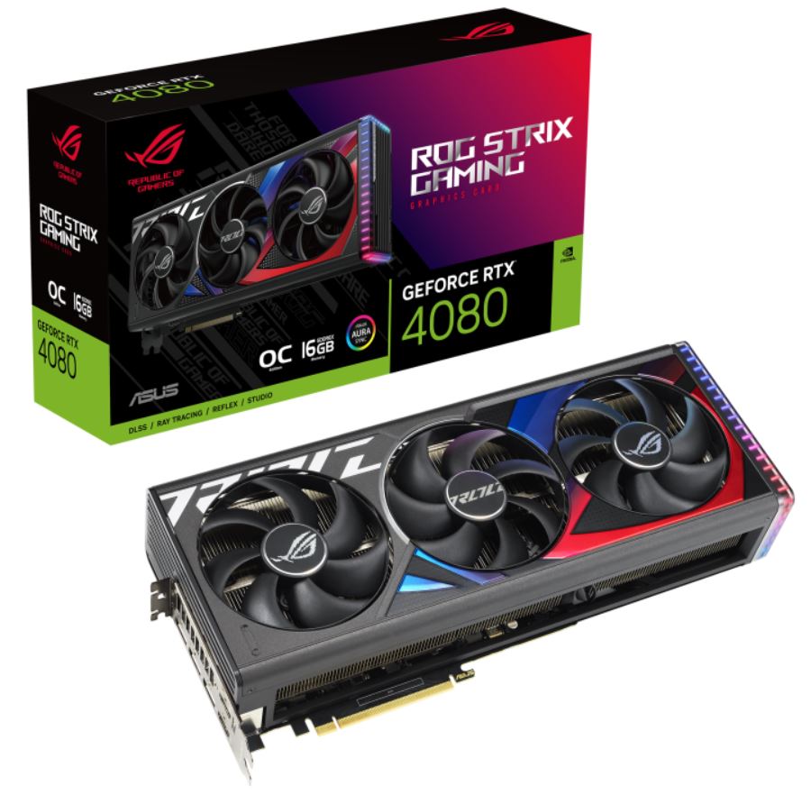 ASUS NVIDIA GeForce ROG-STRIX-RTX4080-O16G-GAMING 16GB GDDR6X OC Edition