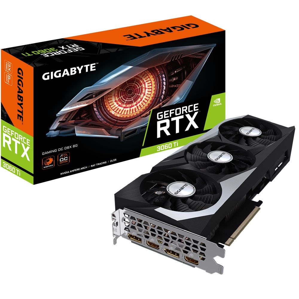 Gigabyte NVIDIA GeForce RTX 3060 TX GAMING OC-8GD 1.0 GDDR6X Video Card, PCI-E 4.0, 1755 Core Clock, RGB Fusion ,2x DP 1.4a, 2x HDMI 2.1