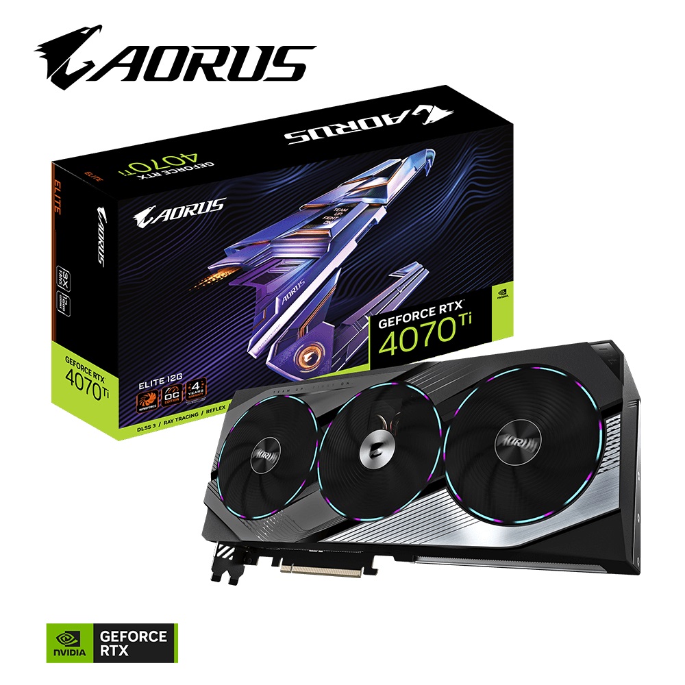 Gigabyte NVIDIA GeForce RTX 4070 Ti AORUS ELITE 12G GDDR6X Video Card, PCI-E 4.0, TBD Core Clock, RGB Fusion, 3x DP 1.4a, 1x HDMI 2.1