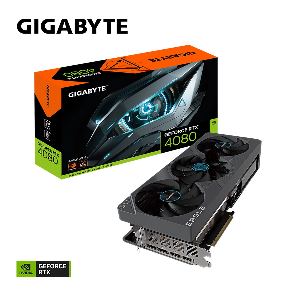 Gigabyte NVIDIA GeForce 4080 EAGLE OC-16GD 1.0 16G ATX GDDR6X 2520 MHz PCIE4.0x16 1.4a *3 HDMI 2.1 *1