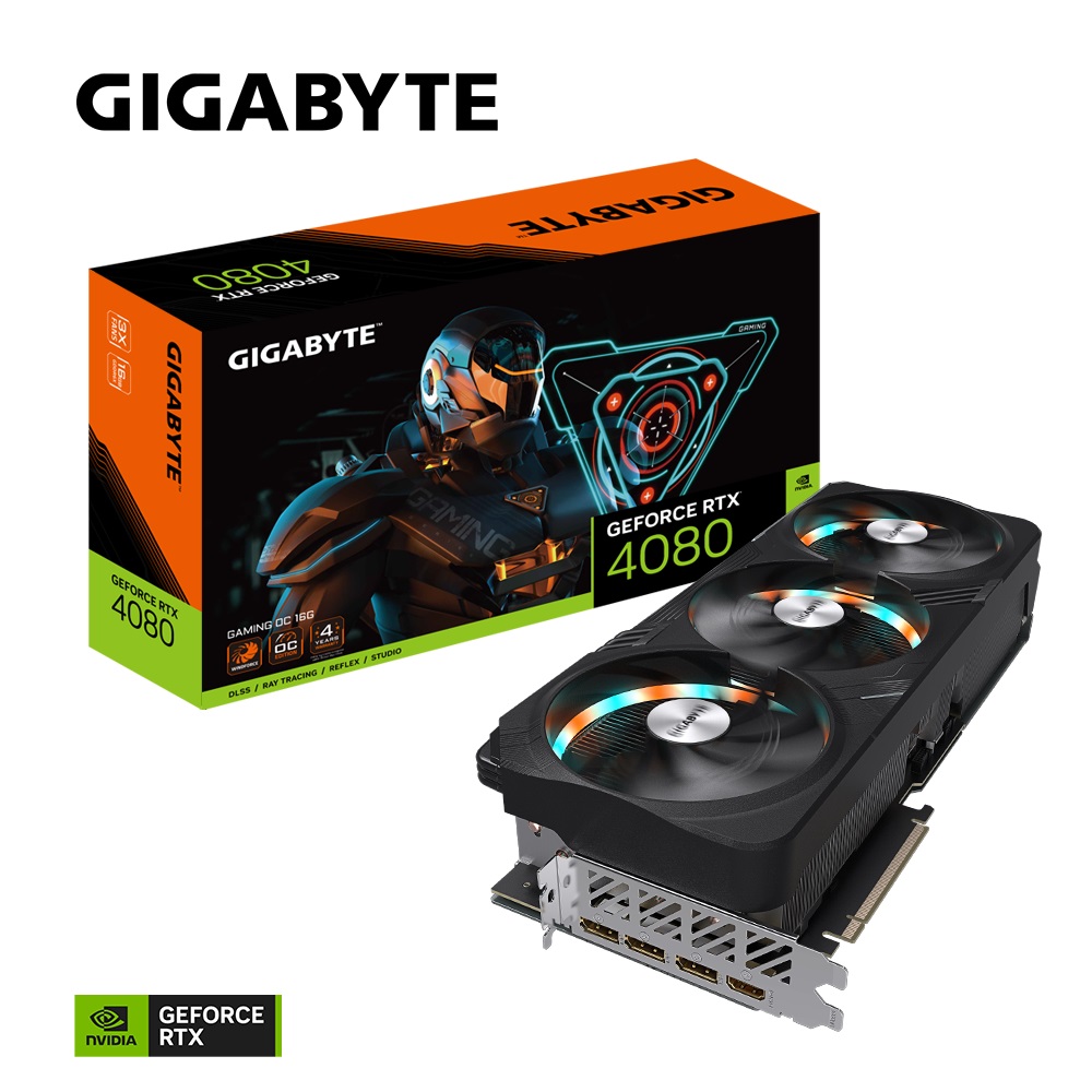 Gigabyte NVIDIA Geforce 4080 GAMING OC-16GD 1.0 16G ATX GDDR6X 2535 MHz PCIE4.0 1.4a *3 HDMI 2.1 *1