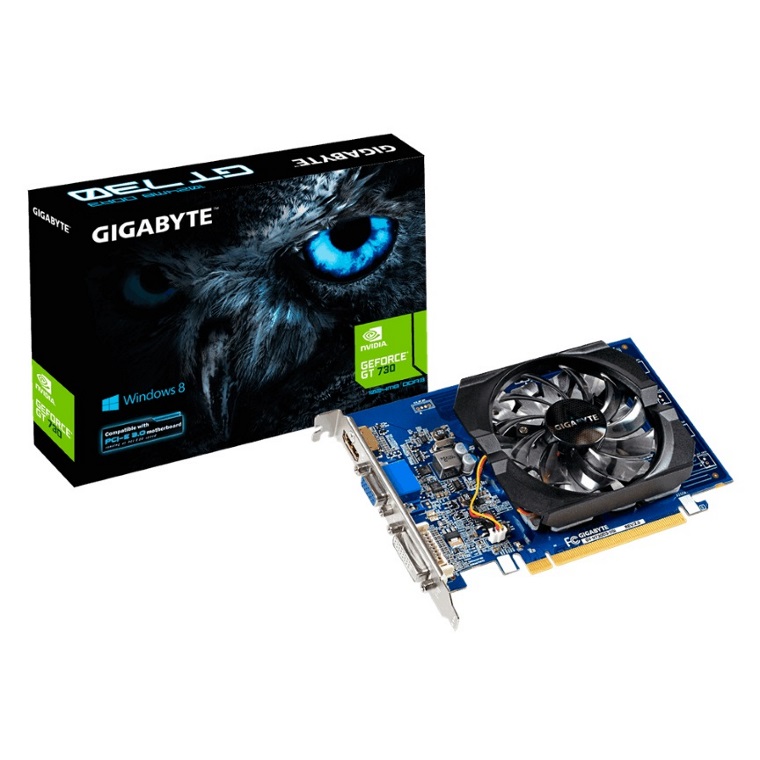 Gigabyte NVIDIA GeForce GT 730 2GB 3.0 DDR3 Ultra Durable PCIe Graphic Card 4K HDMI DVI VGA 3xDisplays Fan 902Mhz LS