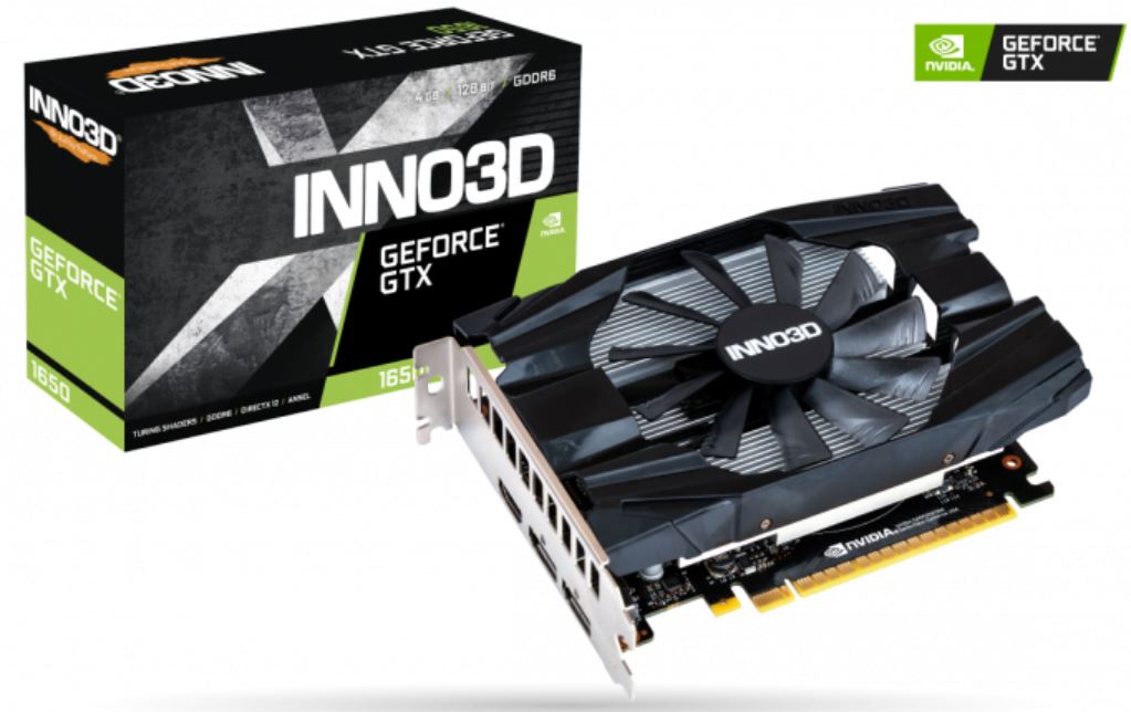 INNO3D NVIDIA GeForce GTX 1650 4GB GDDR6 Compact GPU 1590 Boost Clock (MHz),12Gbps Memory Clock,DPx2, HDMI
