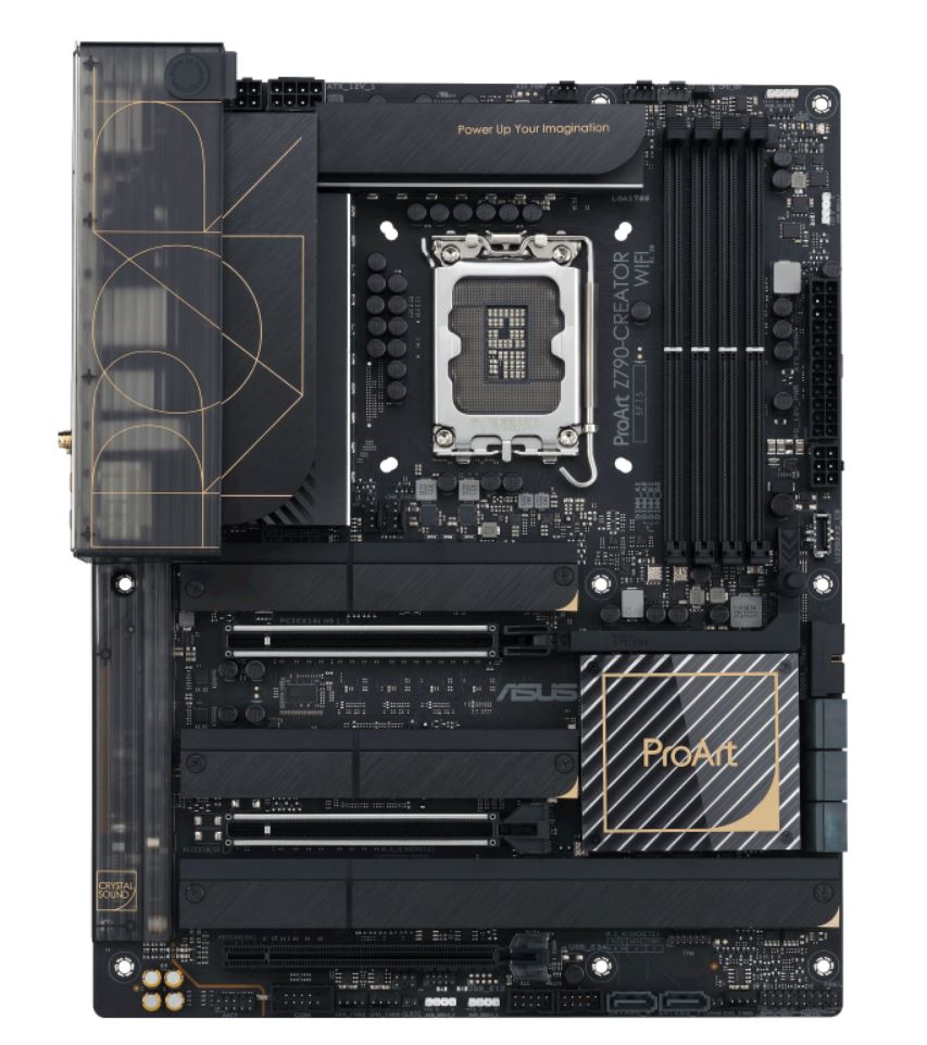 ASUS PROART Z790-CREATOR WIFI Intel LGA1700 ATM Motherboard 128GB,4xDDR5,2 xPCIe 5.0 x16, 4 xM.2,8 xSATA,2.5Gb Ethernet