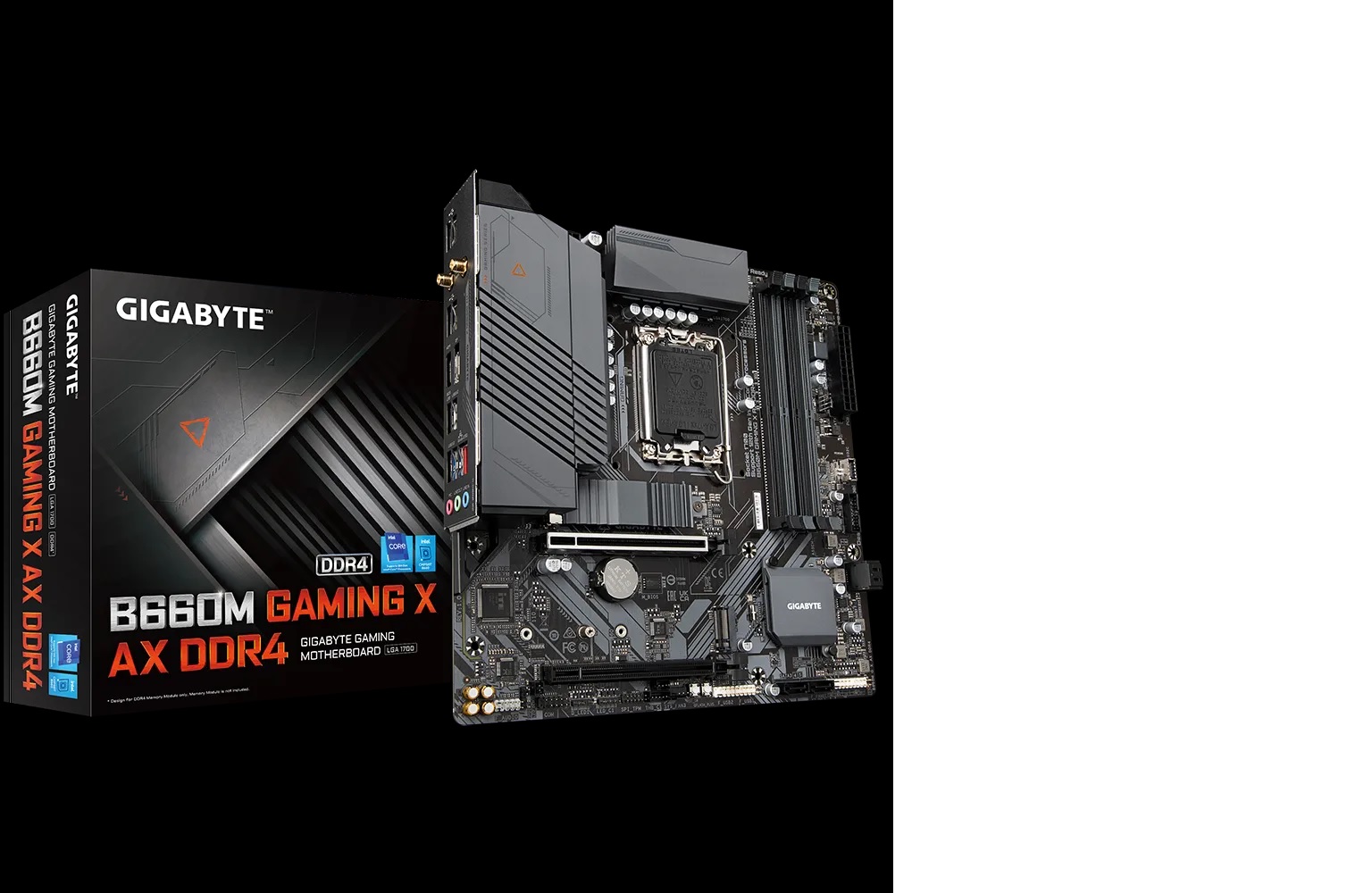 Gigabyte B660M GAMING X AX DDR4 Intel LGA 1700 Micro ATX  Motherboard, 4x DDR4 ~128GB, 1x PCI-E x16,1 x M.2,4 x SATA 6Gb/s