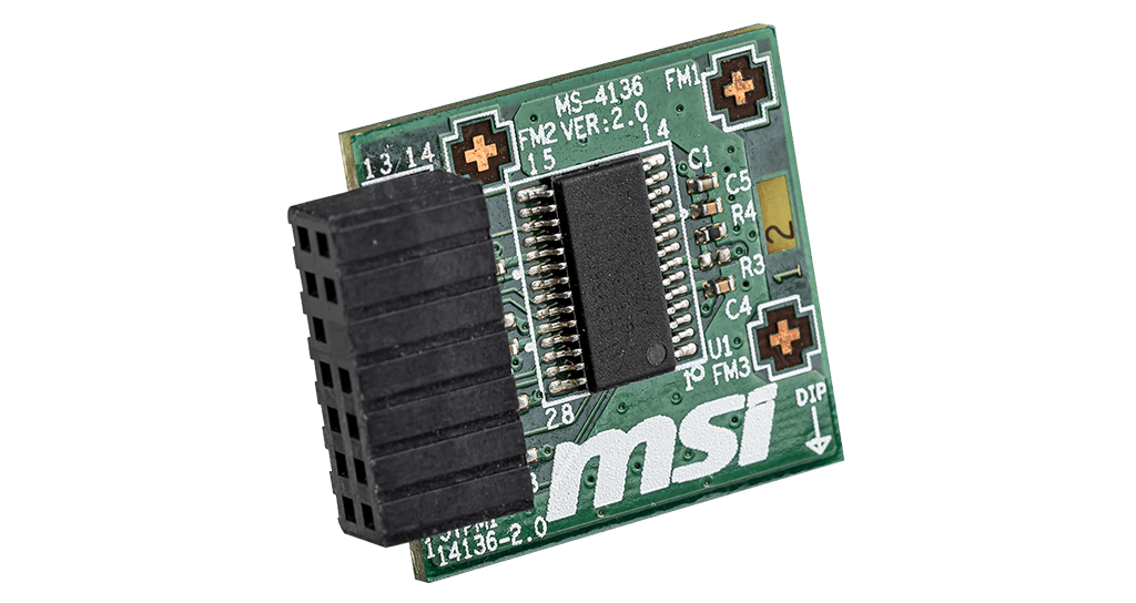 Msi tpm 2 0 module ms 4136 lpc interface 14 1 pin supports msi