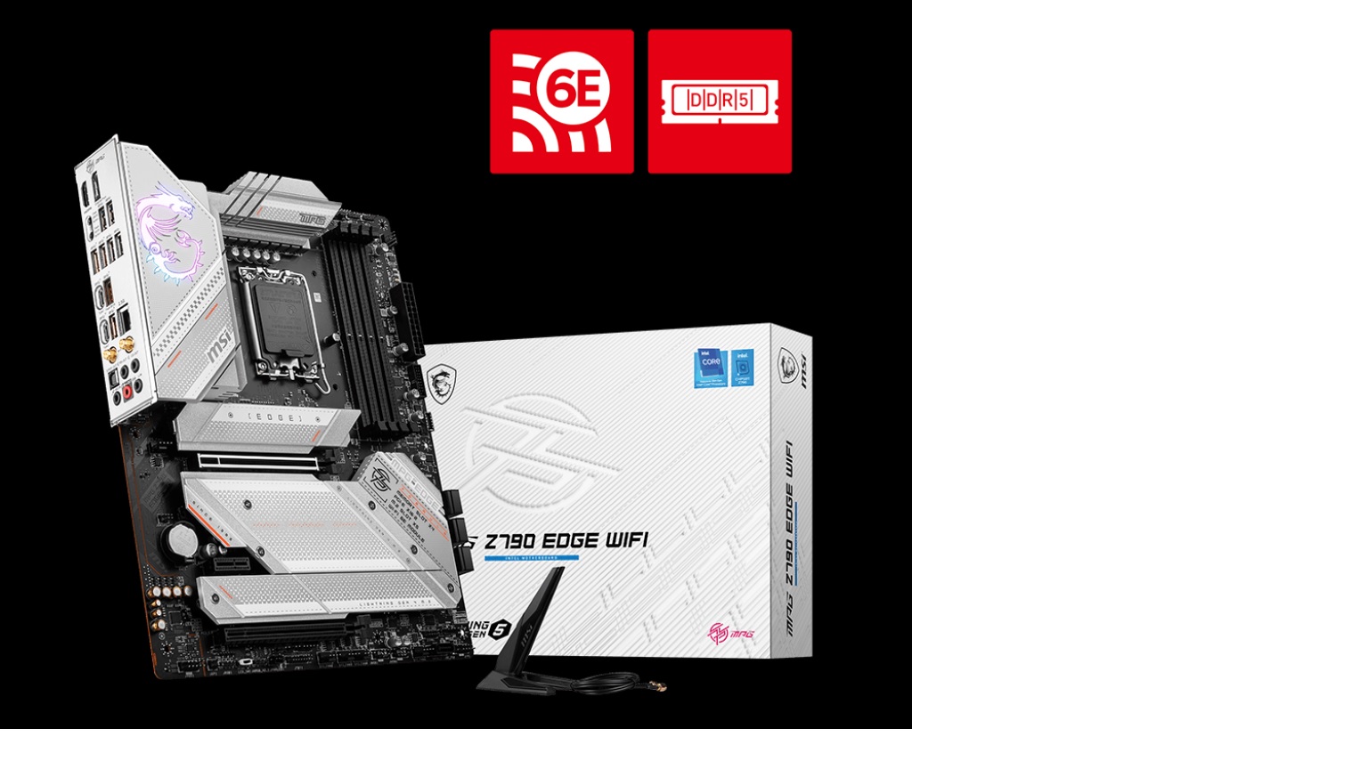 MSI MPG Z790 EDGE WIFI Intel LGA 1700 E-ATX Motherboard, 4x DDR5~128GB, 1x PCI-E x 16, 1x PCI-E x 4,  5x M.2, 7x SATA, 10x USB 3.2,