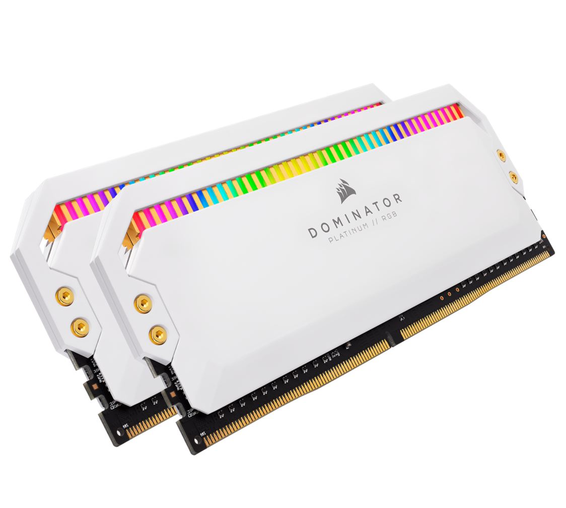 Corsair Dominator Platinum RGB 16GB (2x8GB) DDR4 3600MHz C18 1.35V UDIMM XMP 2.0 White Heatspreaders Desktop PC Gaming Memory