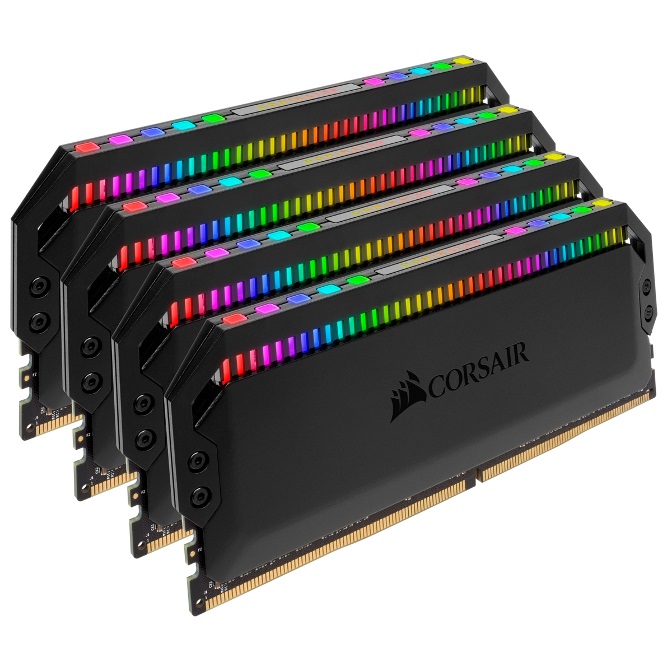 Corsair Dominator Platinum RGB 32GB (4x8GB) DDR4 3200MHz CL16 DIMM Unbuffered 16-18-18-36 XMP 2.0 Black Heatspreaders 1.35V Desktop PC Gaming Memory