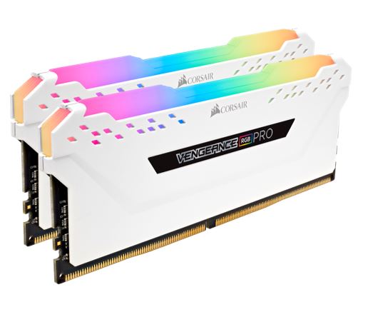 Corsair Vengeance RGB PRO 16GB (2x8GB) DDR4 2666MHz C16 Desktop Gaming Memory White